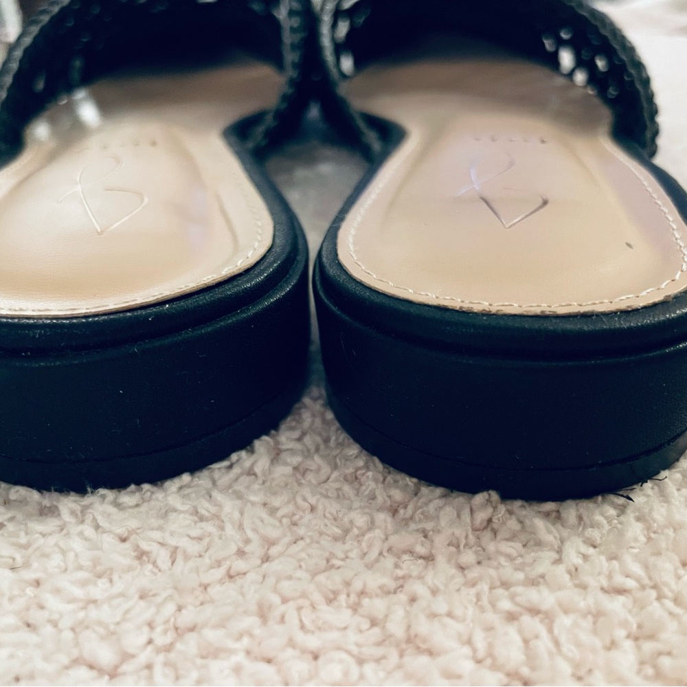 Joie Behold Black Woven Pointed Toe Mules/ no box/great condition - Picture 10 of 15